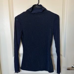 Sparkly Navy Long Sleeve Top